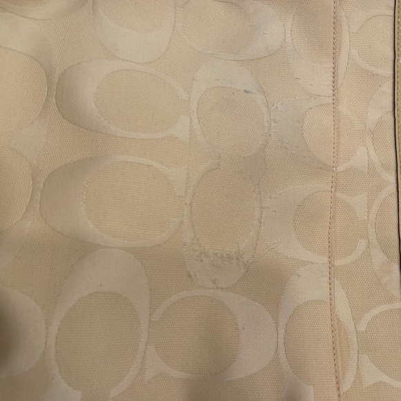 Coach Signature Stripe Duffle Shoulder Crossbody Bag F21905 Bright Yellow - Picture 16 of 16